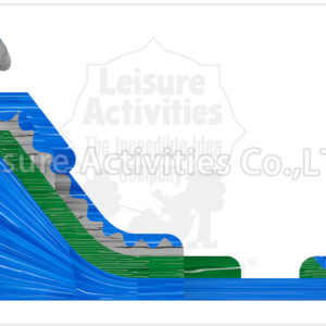 18ft marble blue double lane water slide ripl