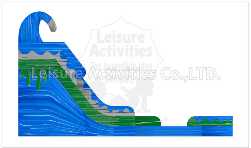 18ft marble blue double lane water slide ripl