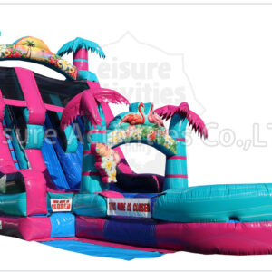 19ft double lane water slide palm beach ripl