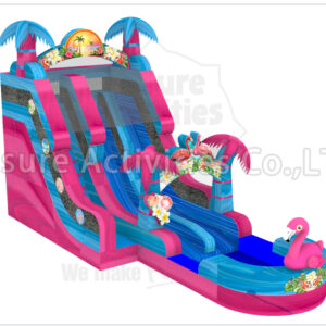 19ft double lane water slide palm beach ripl