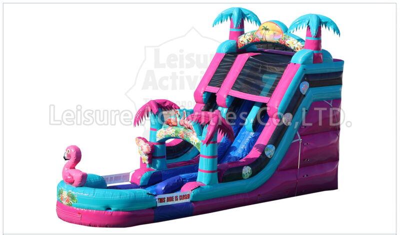 19ft double lane water slide palm beach ripl