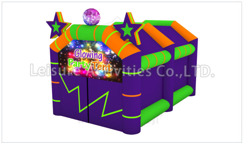 glowing party tent