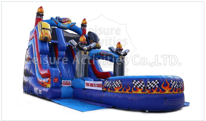 18ft garage double lane water slide ripl (max height 19ft)