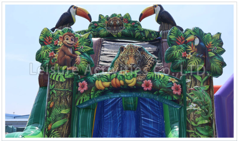 18ft rainforest double lane water slide ripl (max height 19ft)