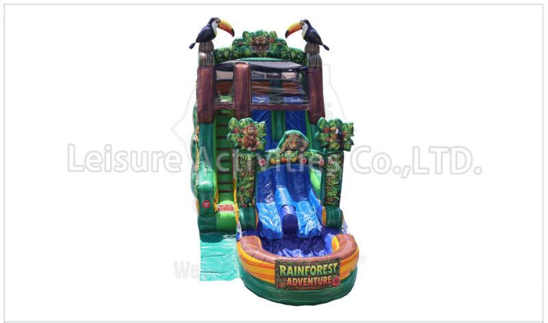18ft rainforest double lane water slide ripl (max height 19ft)