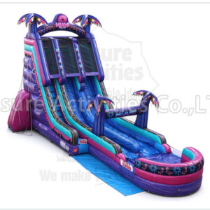 22ft miami vibes double lanewater slide sl