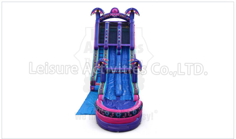 22ft miami vibes double lanewater slide sl