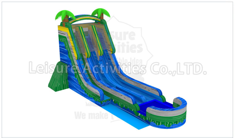 22ft oasis double lane water slide sl
