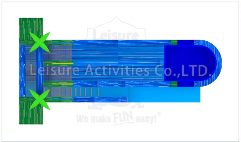 22ft oasis double lane water slide sl