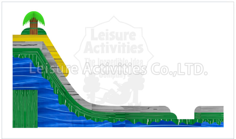 22ft oasis double lane water slide sl