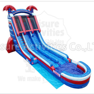 22ft red blue double lane water slide sl