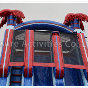 22ft red blue double lane water slide sl