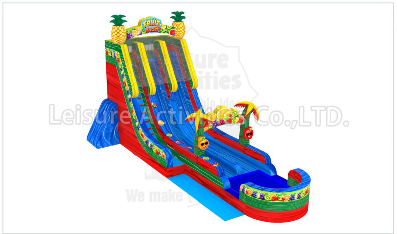 22ft fruit rush double lane water slide sl
