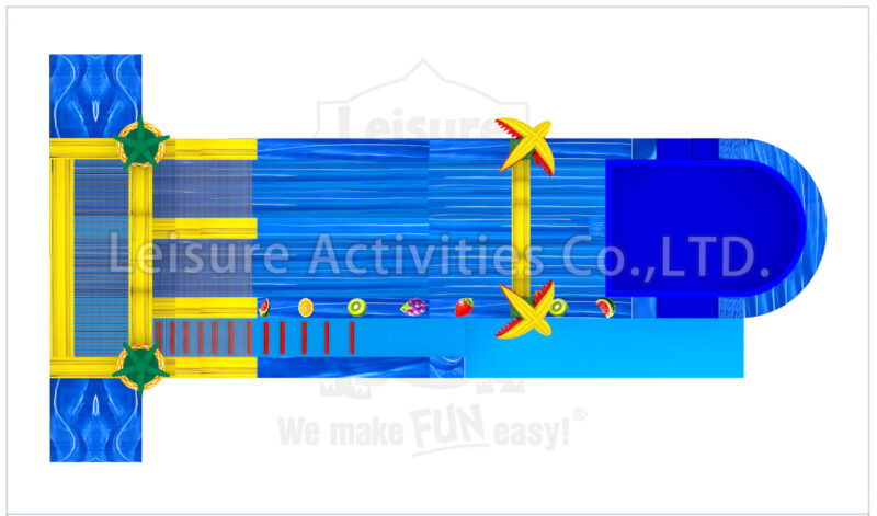 22ft fruit rush double lane water slide sl