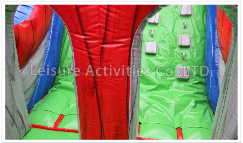 40ft rock climb slide obstacle lava