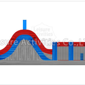 40ft rock climb slide obstacle lava