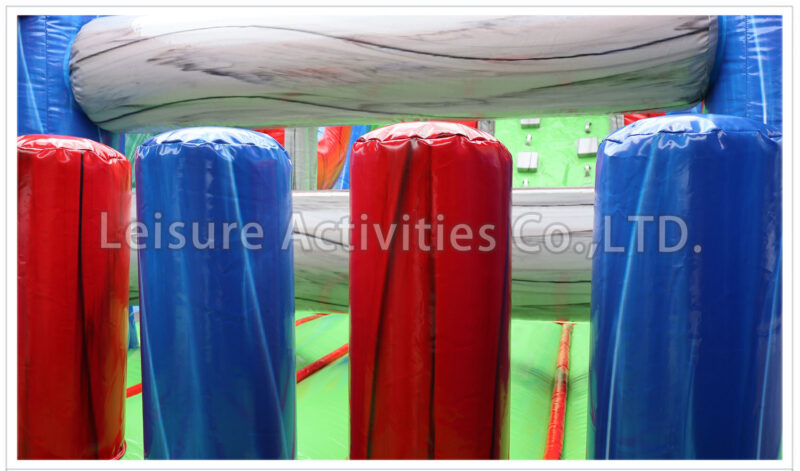 40ft rock climb slide obstacle lava