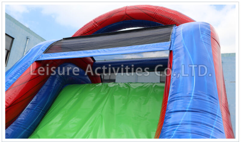 40ft rock climb slide obstacle lava