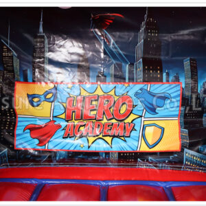 super hero bouncy castle