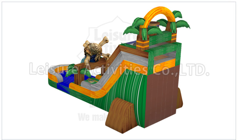 18ft tortuga single lane water slide ripl