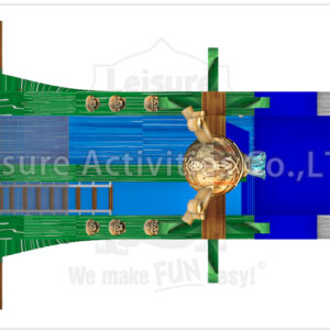 18ft tortuga single lane water slide ripl